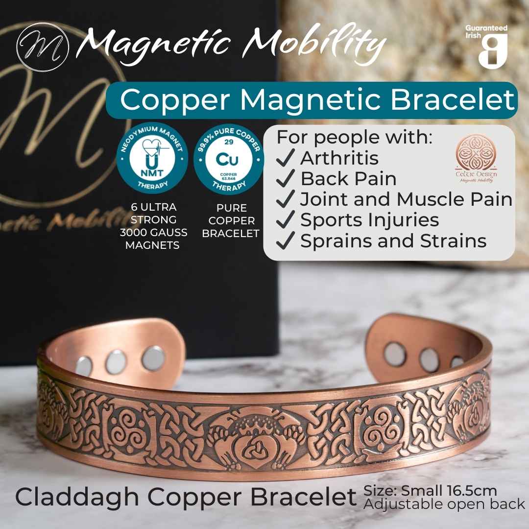 Claddagh Copper Magnetic Bracelet