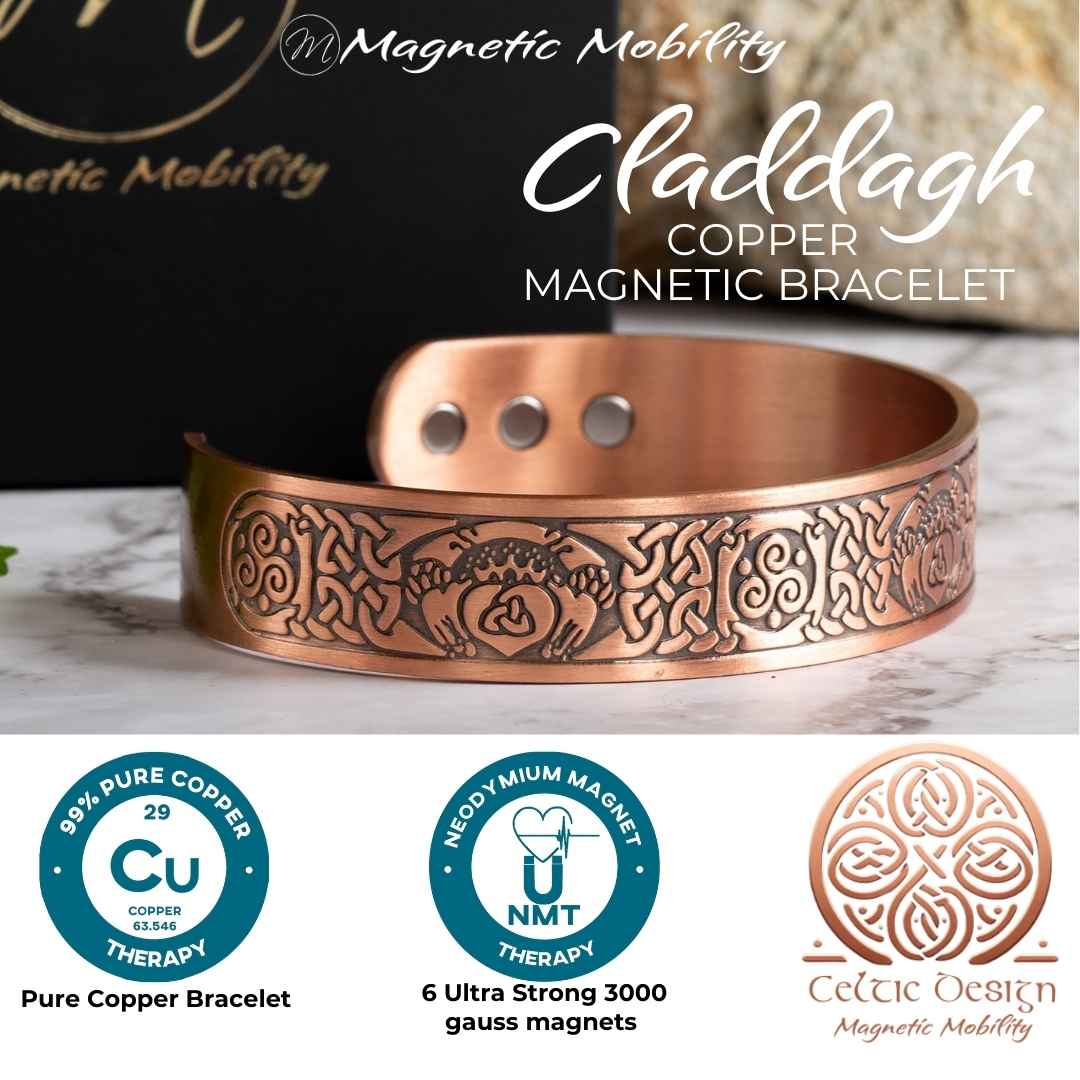 Claddagh Copper Magnetic Bracelet