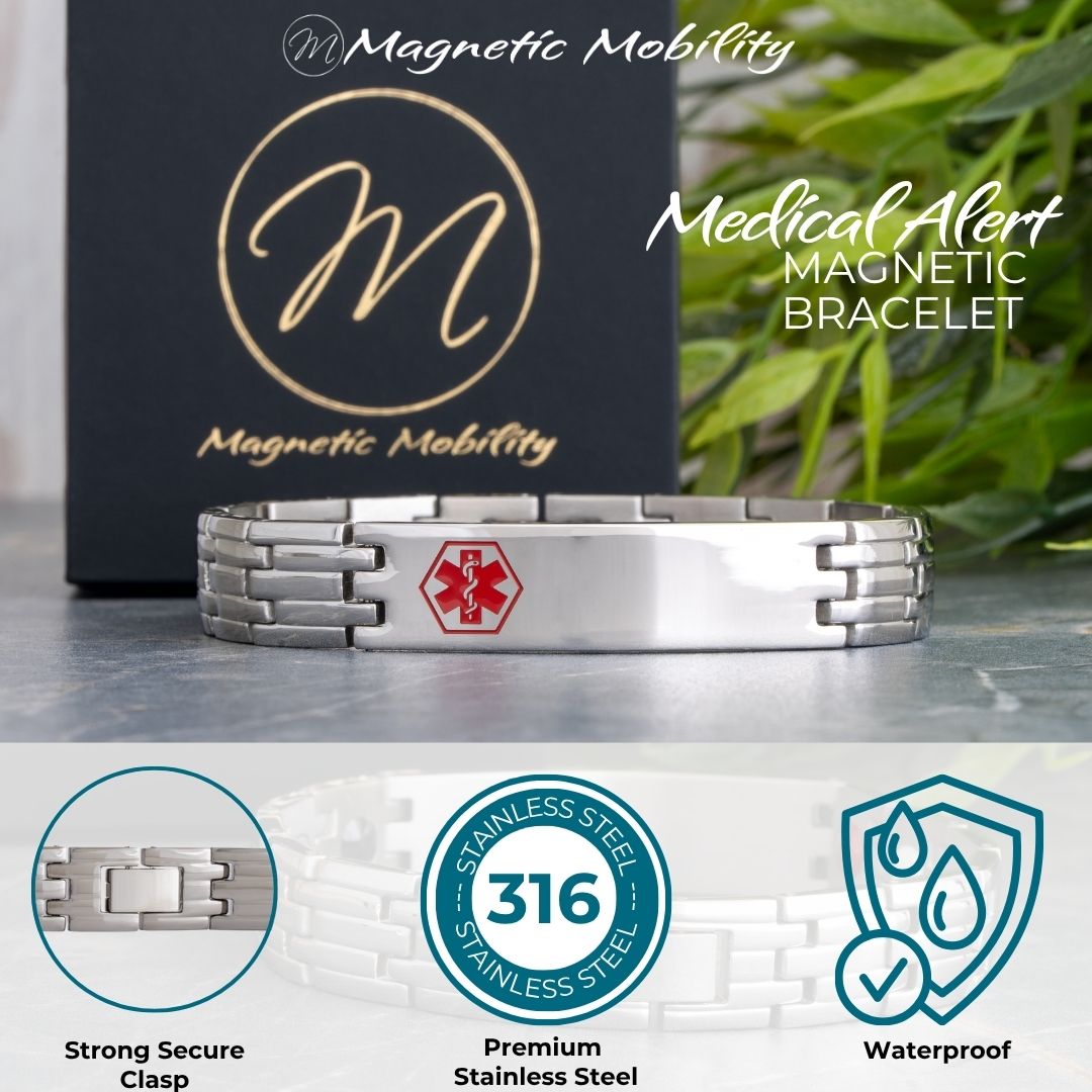 Medical Alert 4in1 Magnetic Bracelet