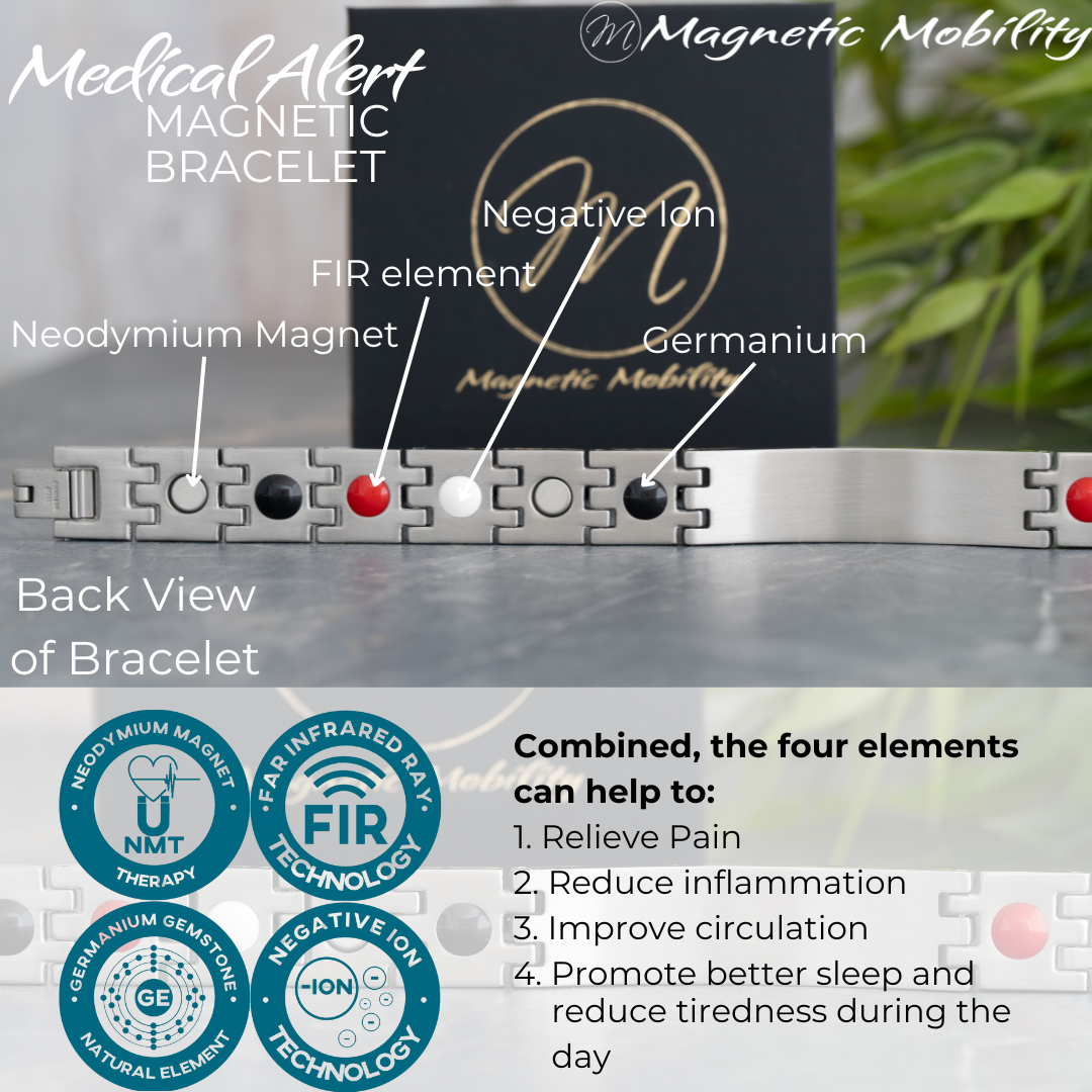 Medical Alert 4in1 Magnetic Bracelet