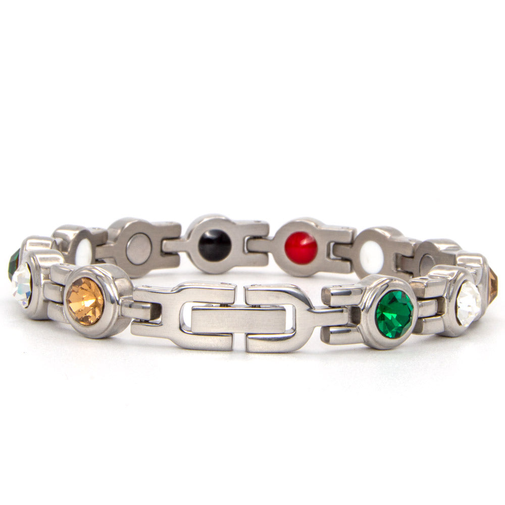Irish Pride - Ireland Flag - Green white and orange: 4in1 Magnetic Bracelet