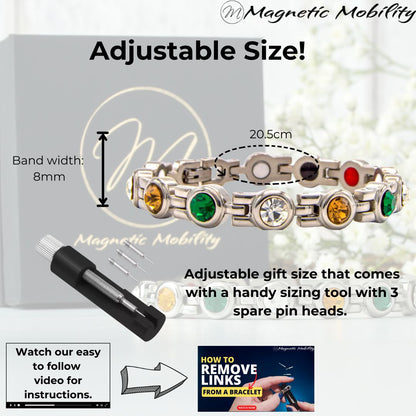 Irish Pride - Ireland Flag - Green white and orange: 4in1 Magnetic Bracelet